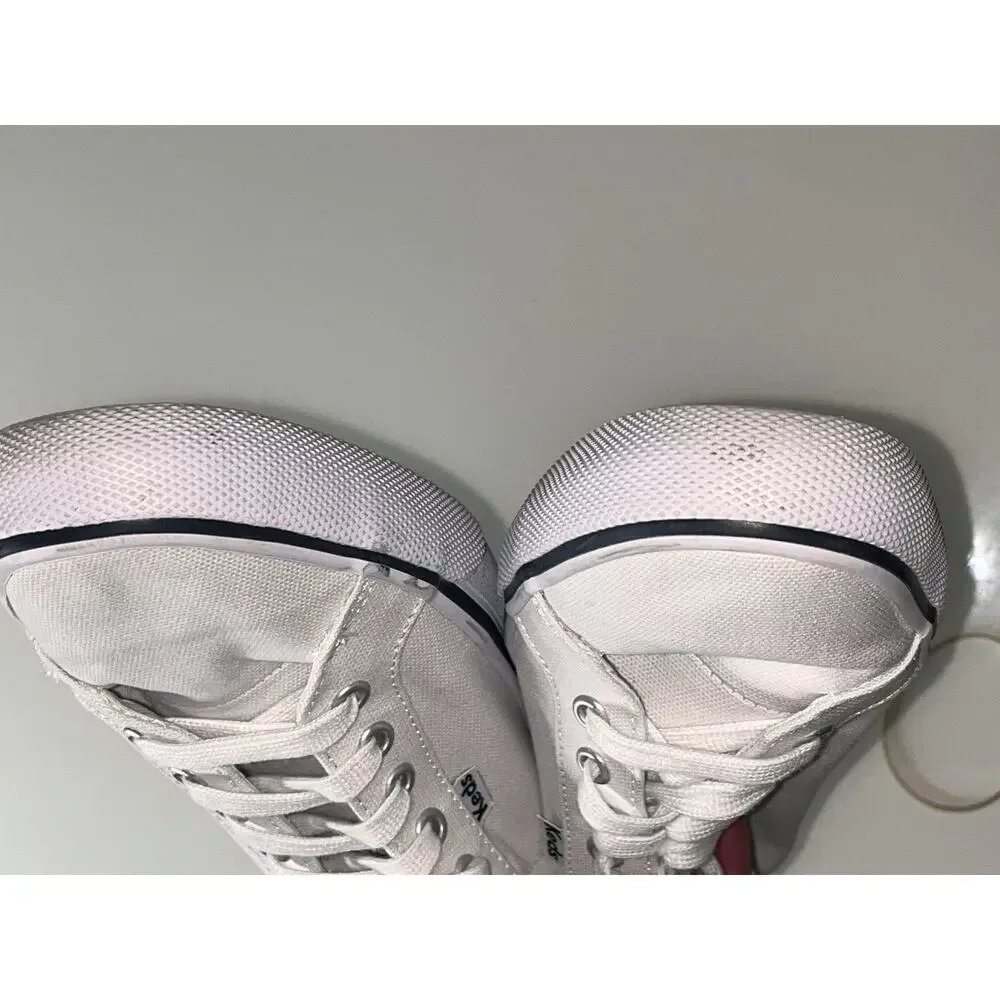 Keds Women's Jump Kick Canvas sneaker 8.5 White Logo Preppy Y2K
